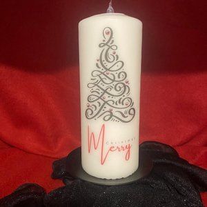 Large Christmas Candle - 9 x 3 inches